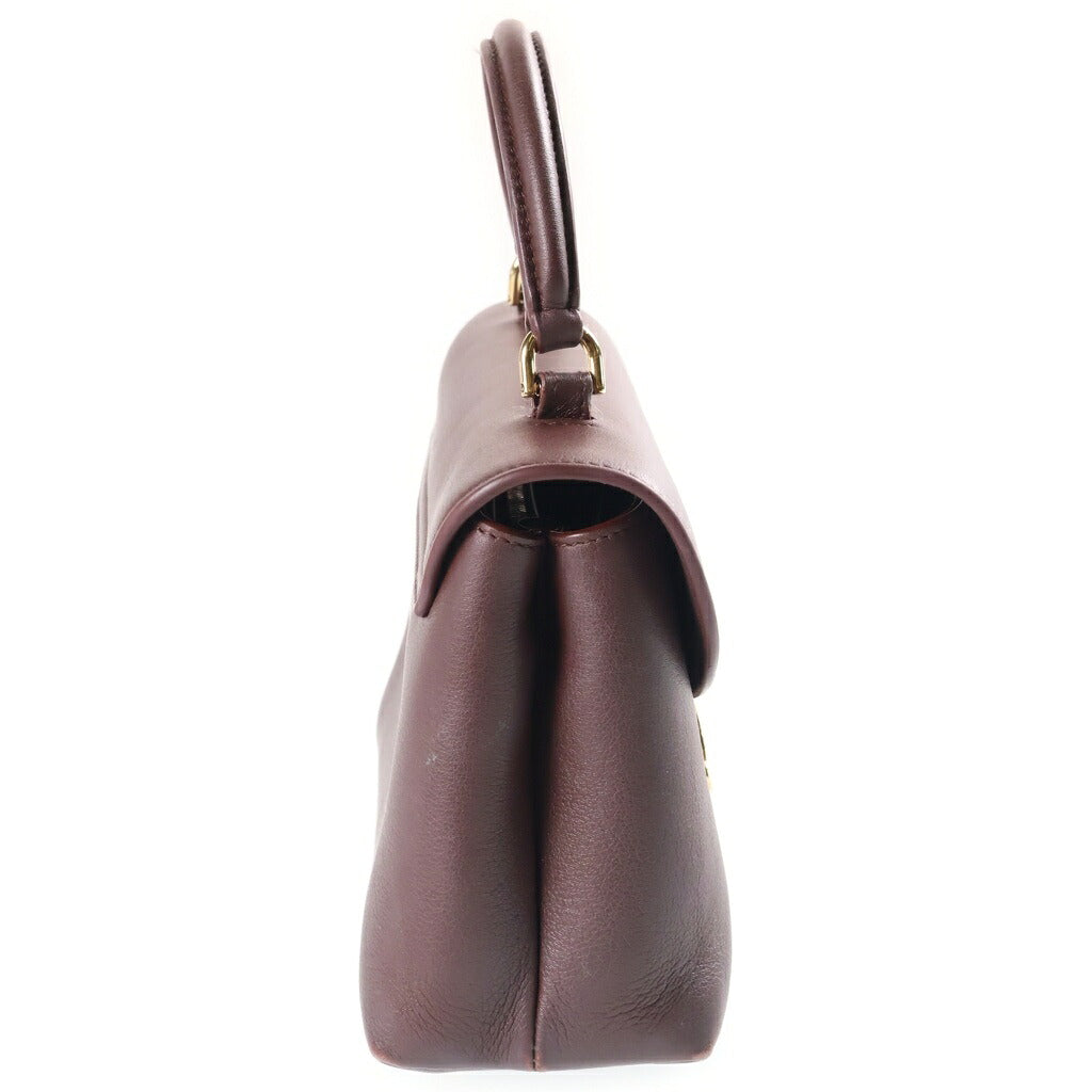 CELINE(セリーヌ) ティーン ニノ 2WAYハンドバッグ ショルダーバッグ ブラウン レザー ゴールド金具