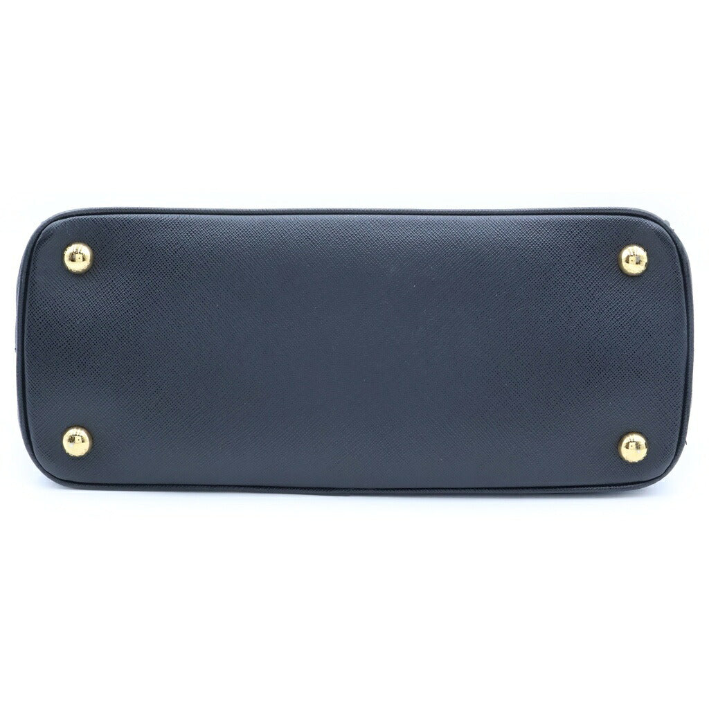 PRADA(プラダ) サフィアーノ ガレリア 2WAYハンドバッグ ショルダーバッグ ブラック レザー 1BA863 ゴールド金具