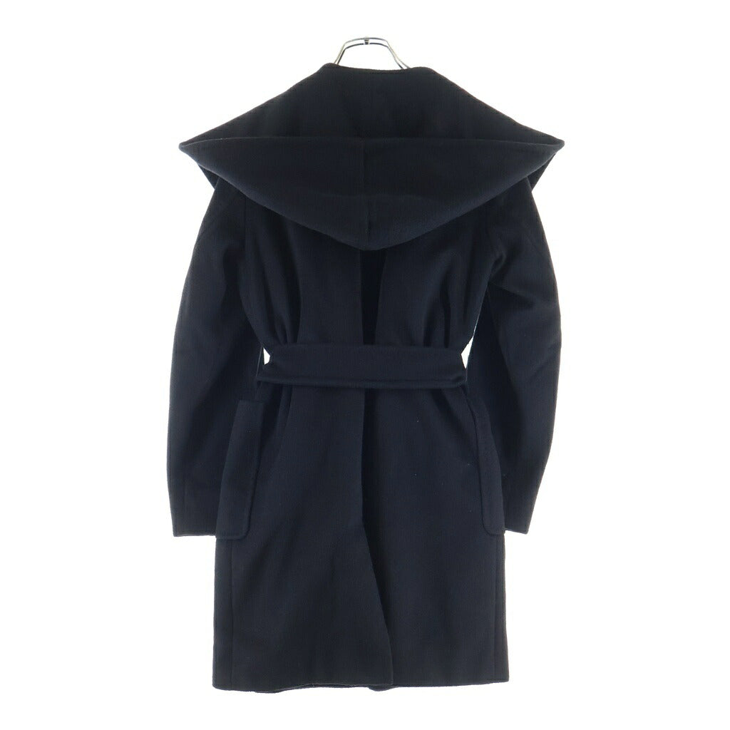 Max Mara(マックスマーラ) RIALTO リアルト キャメル ウール ガウン フーデッド コート ブラック レディース 10861923000