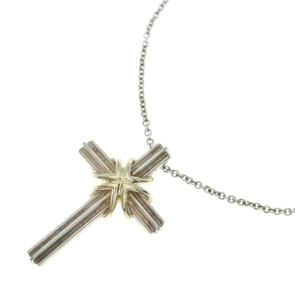 TIFFANY & Co.(ティファニー) クロス ネックレス シルバー ゴールド SV925/YG750