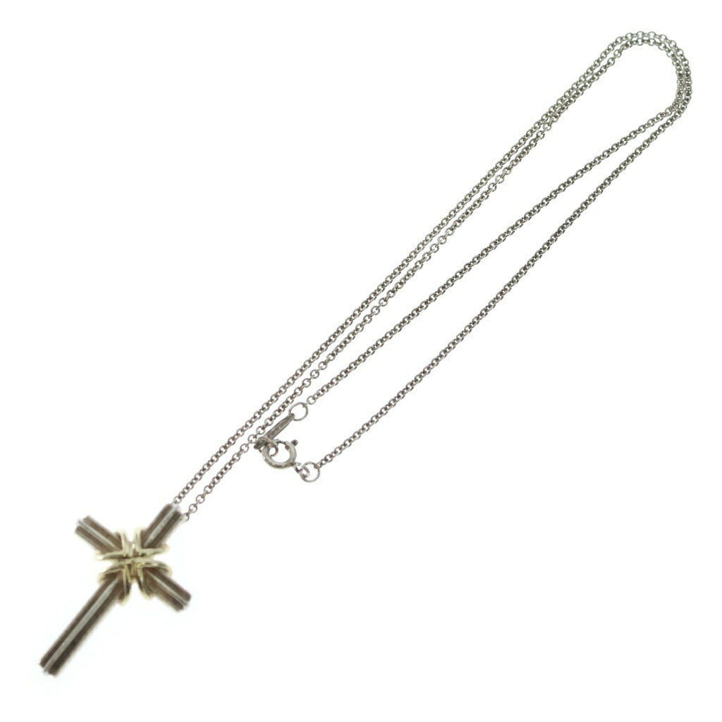 TIFFANY & Co.(ティファニー) クロス ネックレス シルバー ゴールド SV925/YG750