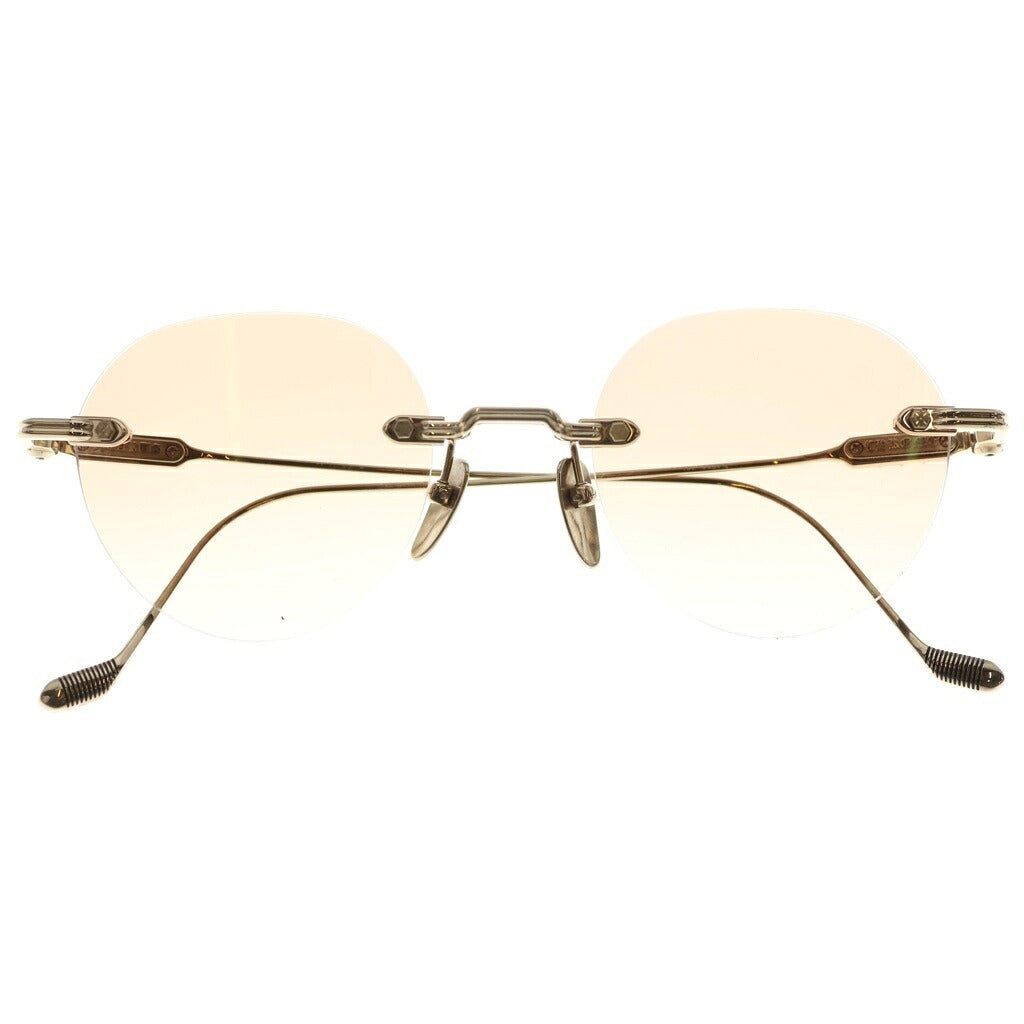 CHROME HEARTS(クロムハーツ) SOFFFFFFFFERS サイド フローラルクロス リムレス アイウェア サングラス 眼鏡 ブラウン 90328580