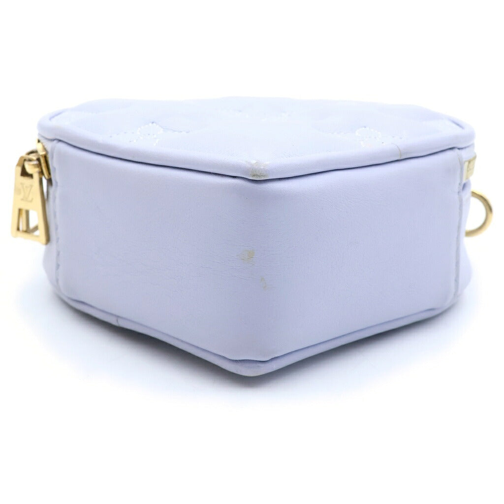 LOUIS VUITTON(ルイヴィトン) LV ポップマイハート・ポーチ 2WAYチェーンショルダーバッグ ハンドバッグ ライトパープル レザー M82041 ゴールド金具