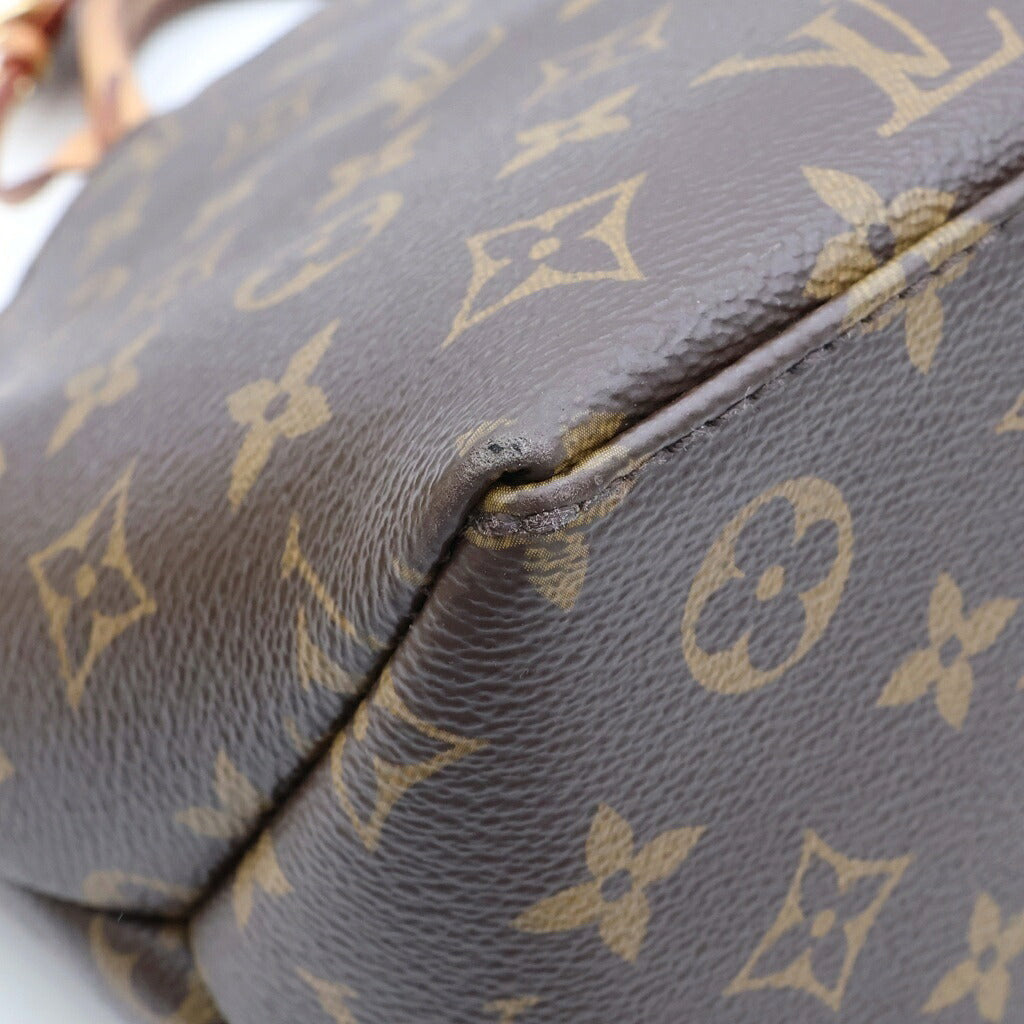LOUIS VUITTON(ルイヴィトン) モノグラム プティパレPM ハンドバッグ ショルダーバッグ ブラウン レザー×PVC M45900 ゴールド金具
