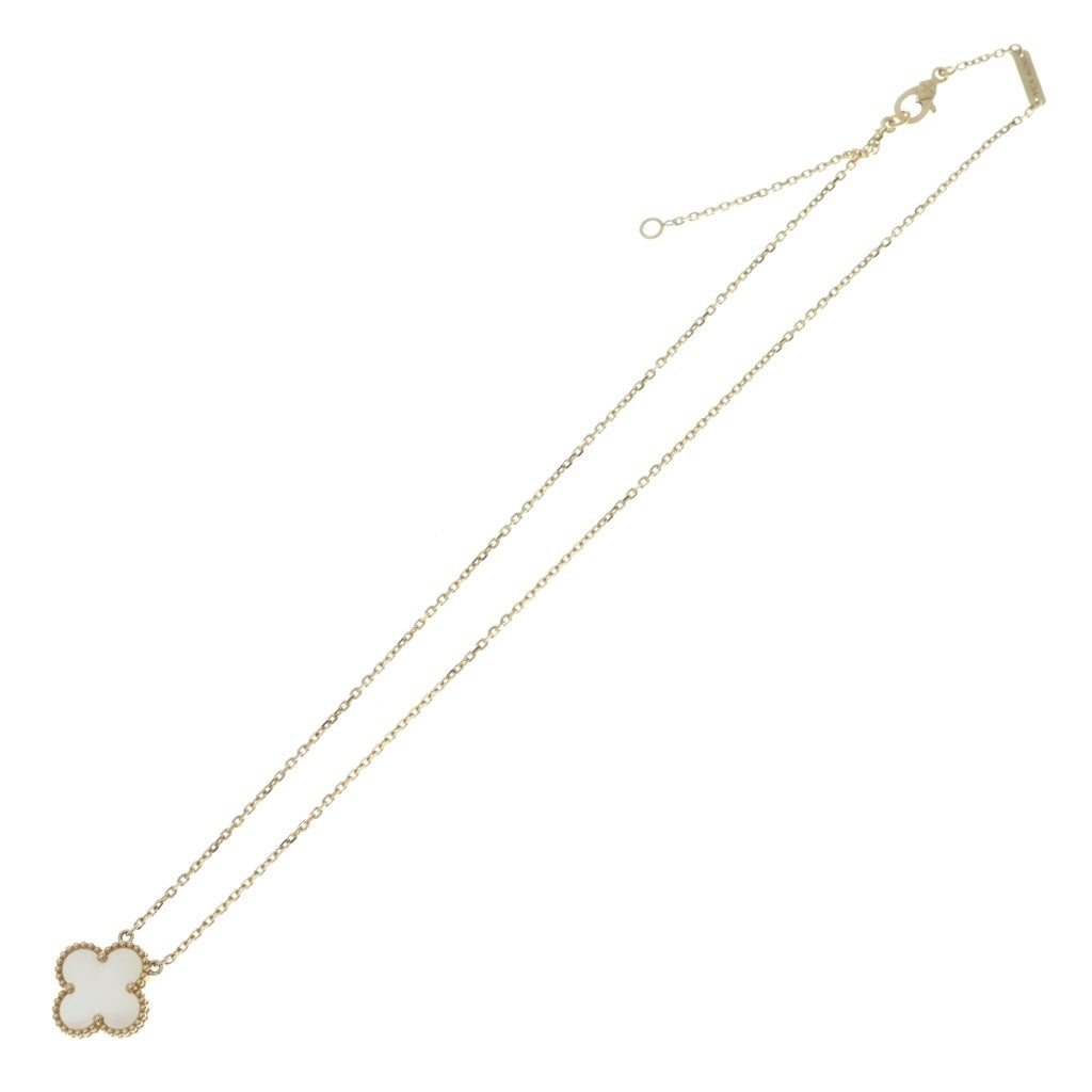 Van Cleef & Arpels(ヴァンクリーフアンドアーペル) ヴィンテージアルハンブラ ネックレス マザーオブパール ホワイト×イエローゴールド VCARA45900