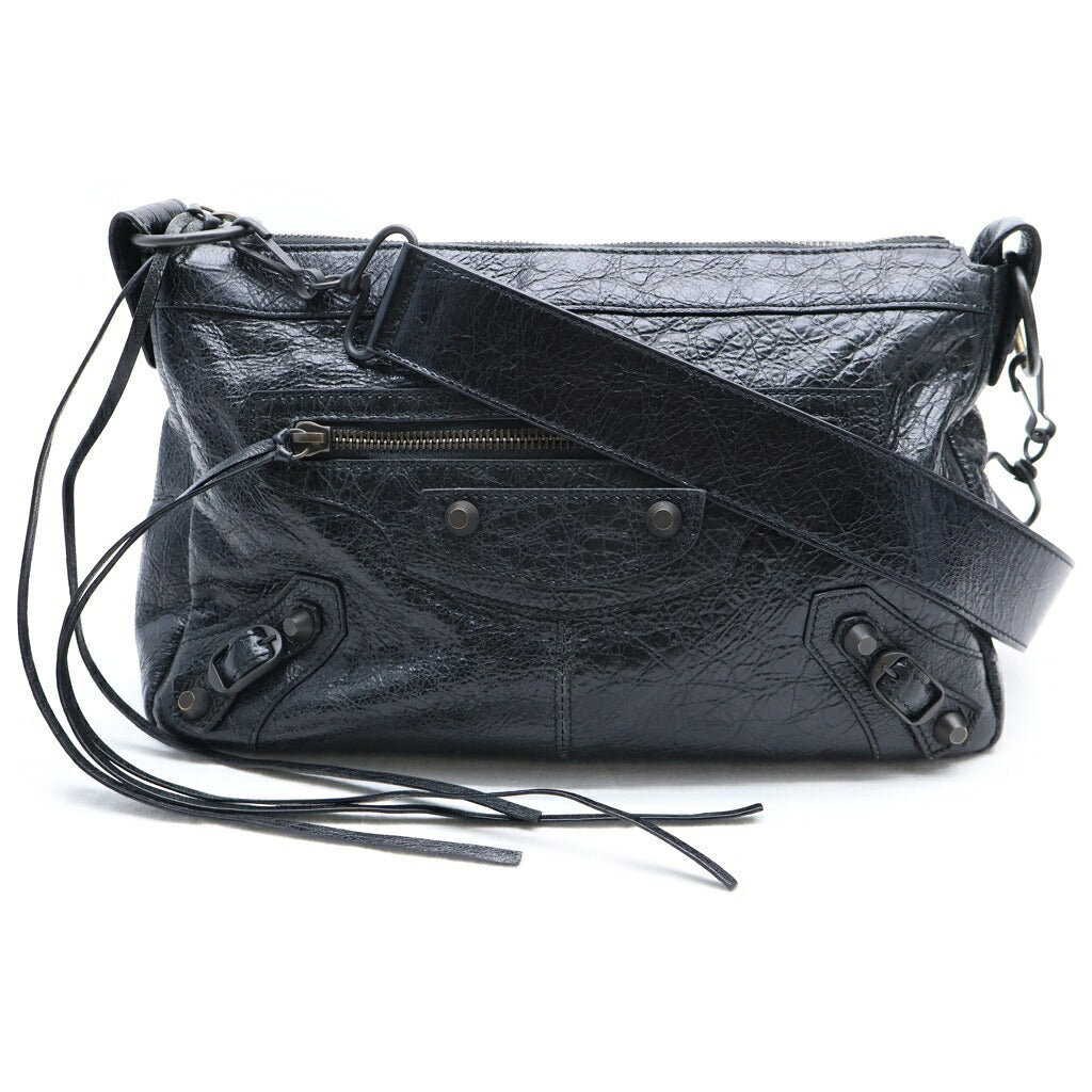 BALENCIAGA(バレンシアガ) ル・シティ モト スモール ショルダーバッグ ブラック レザー 846188・1000