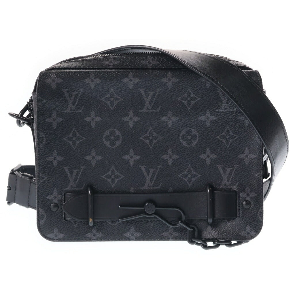 LOUIS VUITTON(ルイヴィトン) モノグラム エクリプス スティーマー メッセンジャー ショルダーバッグ ブラック PVC×レザー M45585 ICタイプ