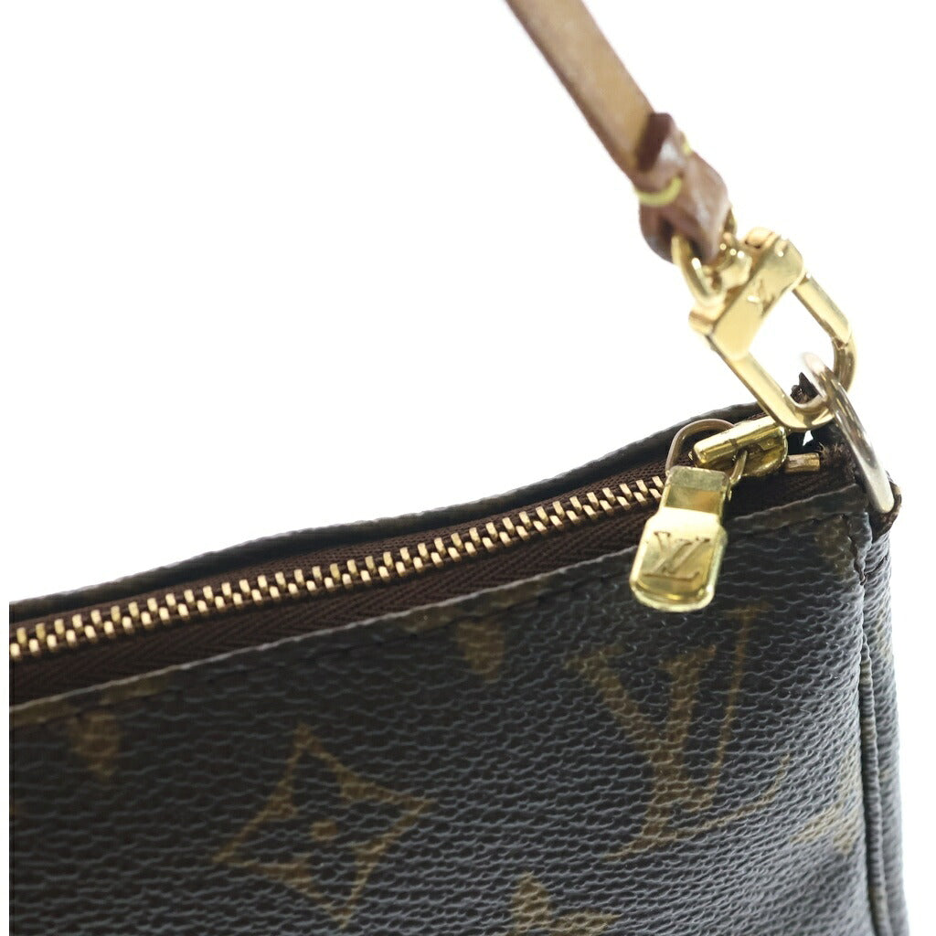 LOUIS VUITTON(ルイヴィトン) モノグラム ポシェットアクセソワール ハンドバッグ ポーチ ブラウン PVC×レザー M51980