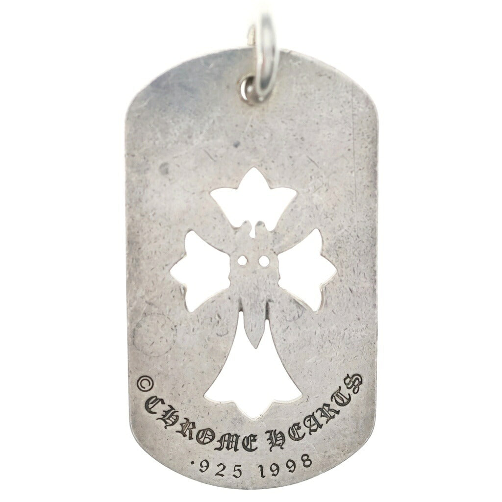CHROME HEARTS(クロムハーツ) D TAG LRG CRS DAG クロスダガードッグタグ ネックレストップ シルバー