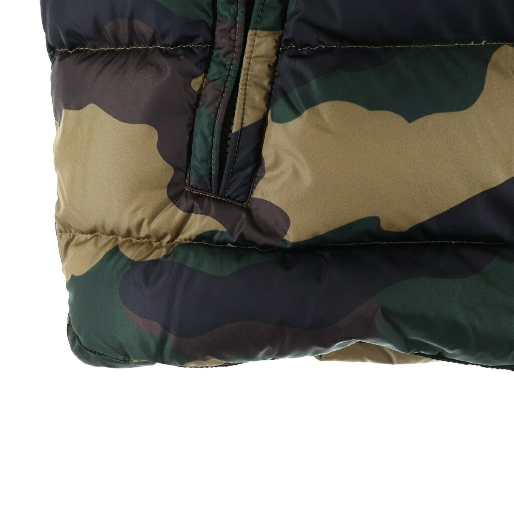 MONCLER(モンクレール) 16AW TIB カモフラ 迷彩総柄 ジップアップ ダウンベスト カーキ B20914335005 53896
