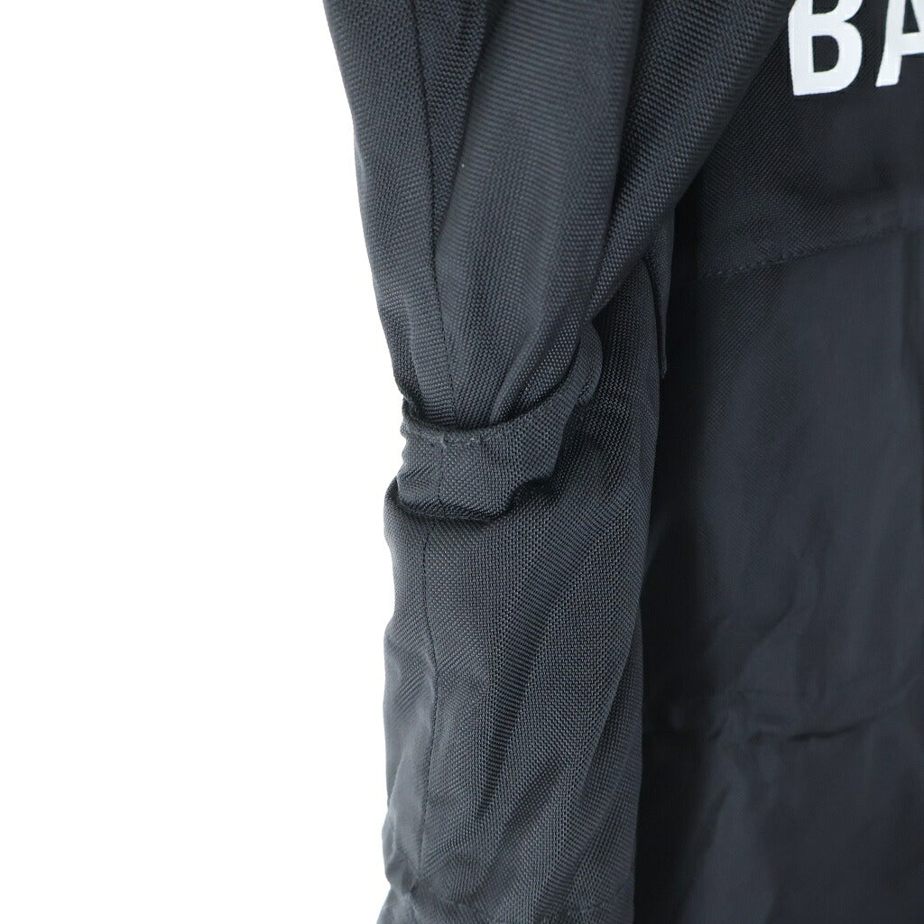 BALENCIAGA(バレンシアガ) テクニカル ファブリック バックロゴプリント ジップアップ ジャケット ブラック 746450