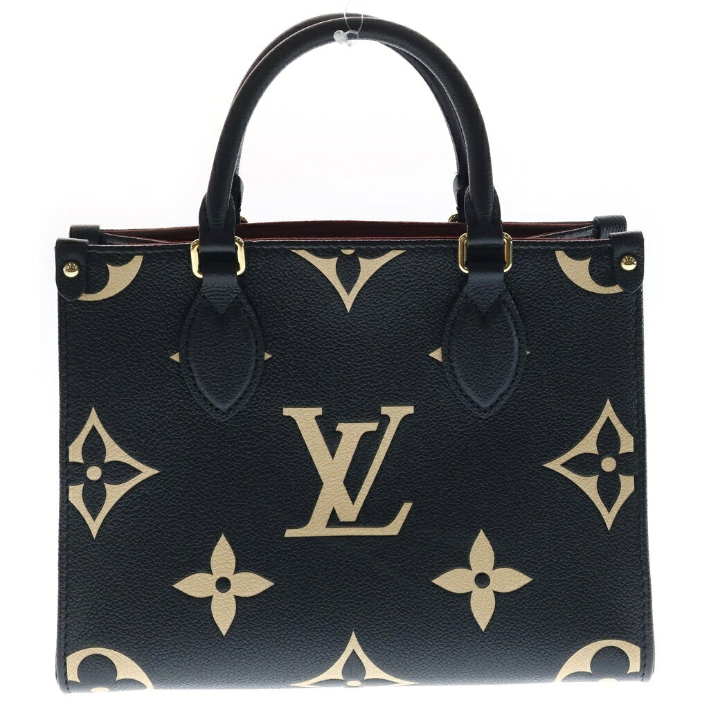 LOUIS VUITTON(ルイヴィトン) モノグラムアンプラント オンザゴーPM レザー 2WAY ハンド ショルダー トートバッグ ブラック M45659 RFID