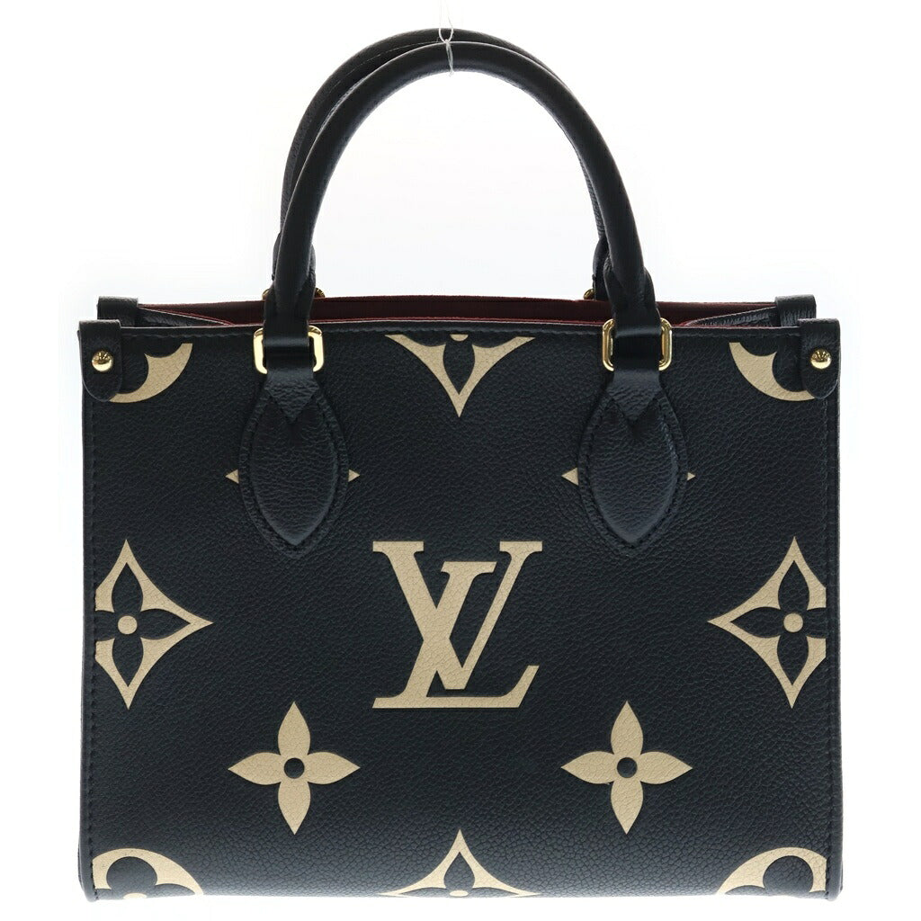 LOUIS VUITTON(ルイヴィトン) モノグラムアンプラント オンザゴーPM レザー 2WAY ハンド ショルダー トートバッグ ブラック M45659 RFID