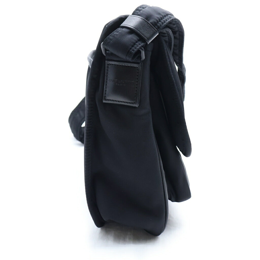 YVES SAINT LAURENT(イヴサンローラン) ニキ カサンドラ メッセンジャーバッグ ショルダーバッグ ブラック ナイロン 757146 ブラック金具