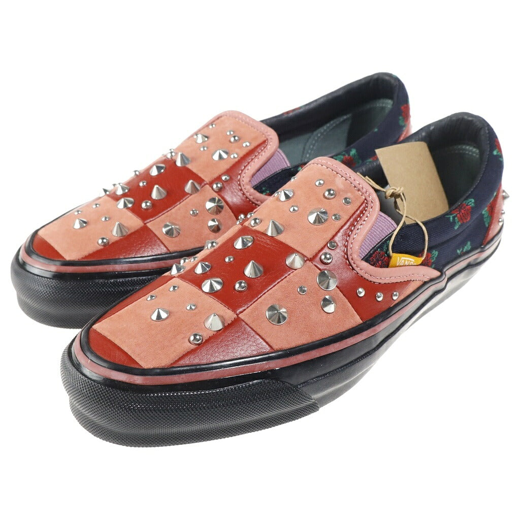 GUCCI(グッチ) × VANS VAULT OG Classic ネイビー/ピンク スリッポン スタッズ