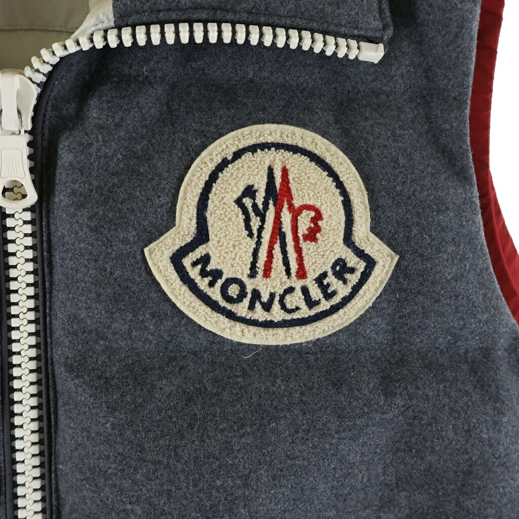 MONCLER(モンクレール) ×AMI Alexandre Mattiussi BASTIEN バスティン ジレ ロゴワッペン ダウンベスト グレー