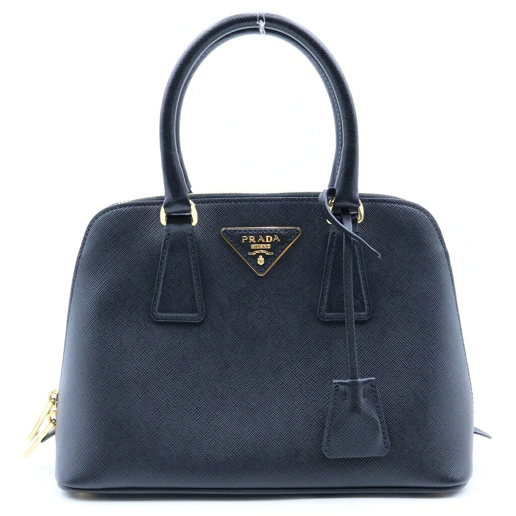PRADA(プラダ) サフィアーノ 2WAYハンドバック ショルダーバッグ ブラック レザー ゴールド金具 1BA838