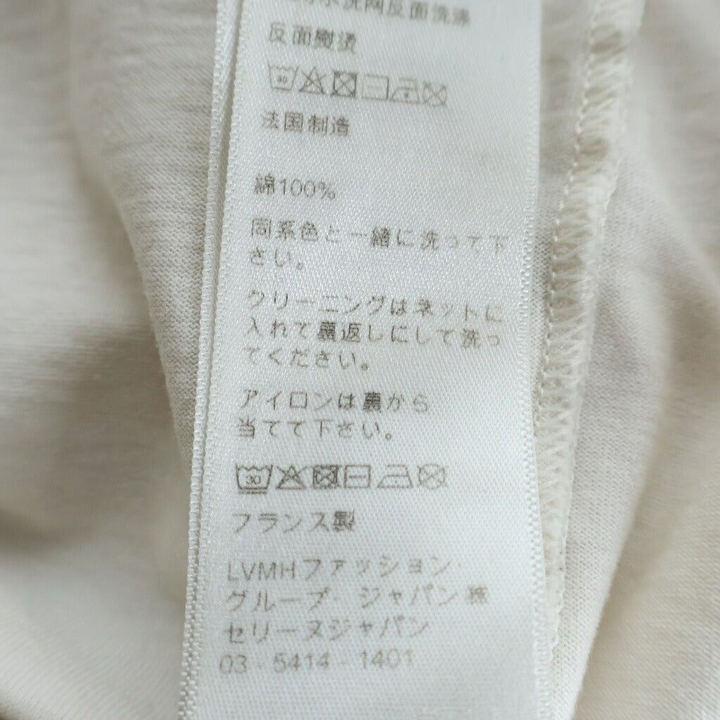 CELINE(セリーヌ) トリオンフ ロゴプリント リンガー半袖Tシャツ クルーネックカットソー ホワイト