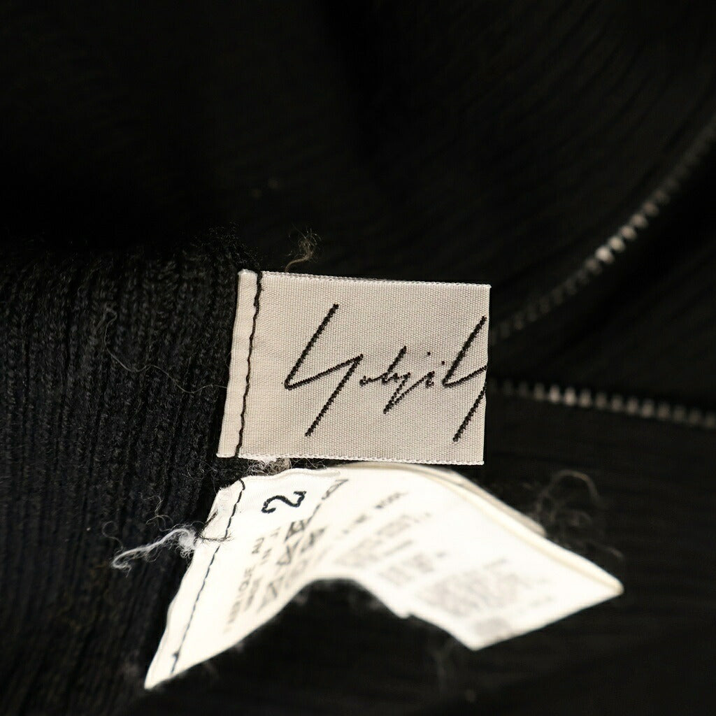 Yohji Yamamoto(ヨウジヤマモト) ドライバーズニット ジップアップニット ブラック FV-K02-190