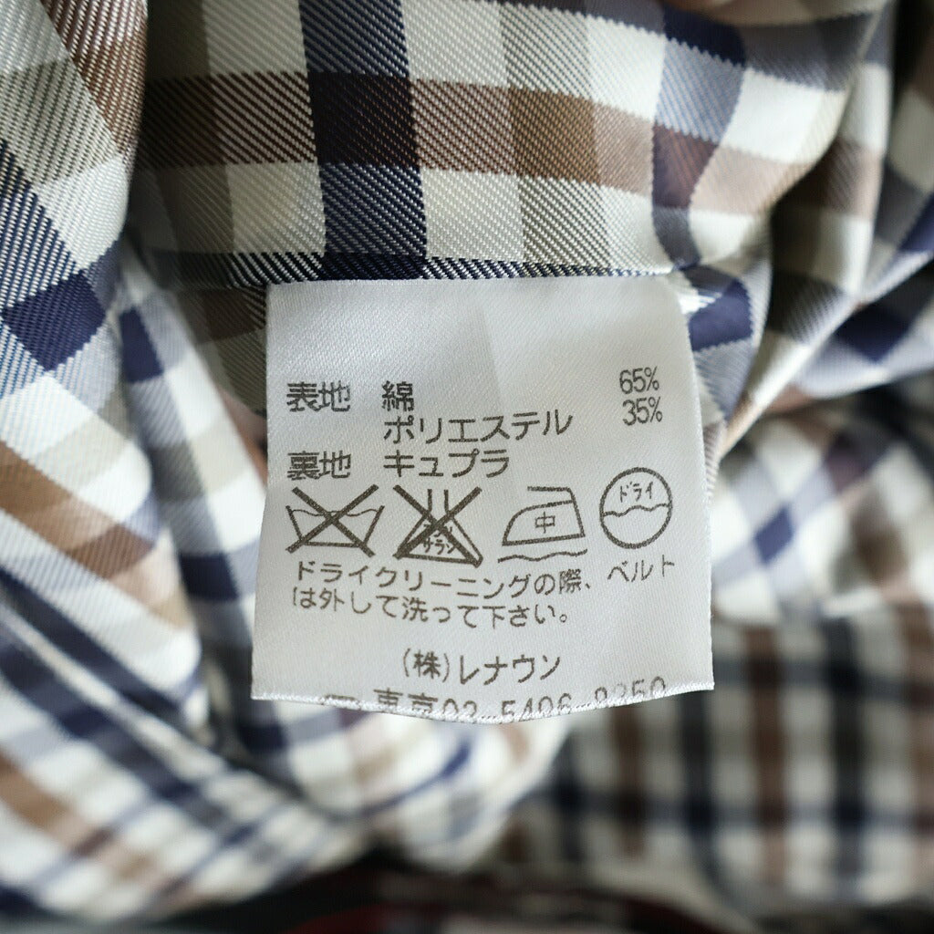 Acuascutum(アクアスキュータム) ロングダブルブレストトレンチコート ネイビー