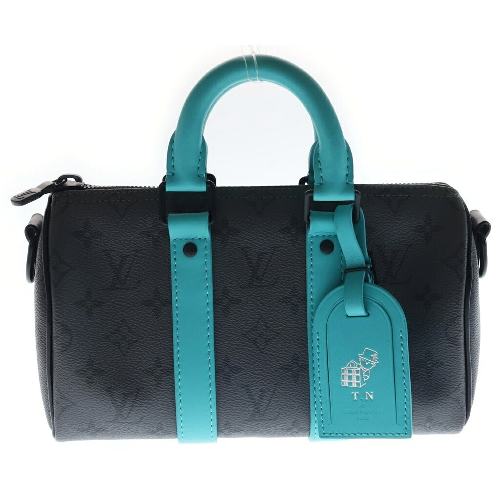 LOUIS VUITTON(ルイヴィトン) モノグラム エクリプス リバース キーポルバンドリエール25 ショルダーバッグ ハンドバッグ 2WAY グレー×ブルー M11645 ICタイプ
