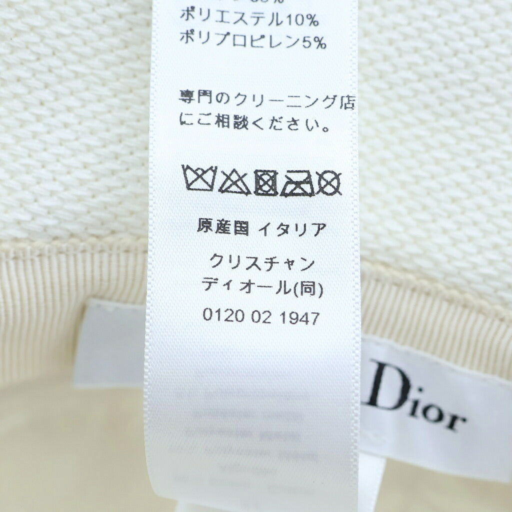 Christian Dior(クリスチャンディオール) D-BOBBY ボブハット バケットハット ホワイト×ゴールド キャンバス 41DTM923X131