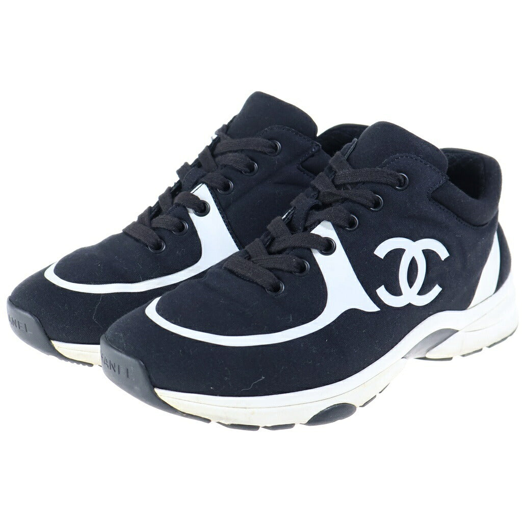 CHANEL(シャネル) ココマーク ファブリック ローカットスニーカーシューズ ブラック G35346