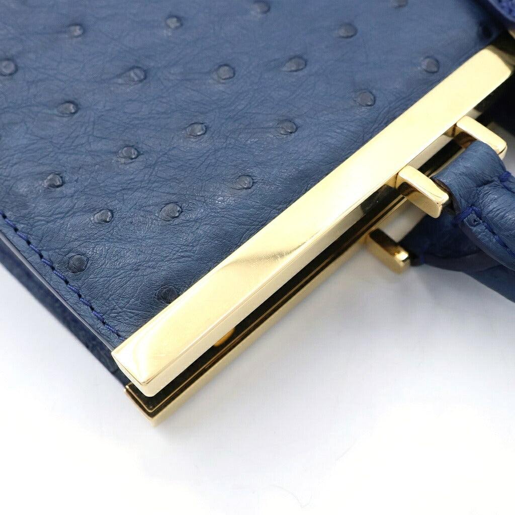 LOUIS VUITTON(ルイヴィトン) ディーセス ハンドバッグ ゴールド金具 ブルー レザー
