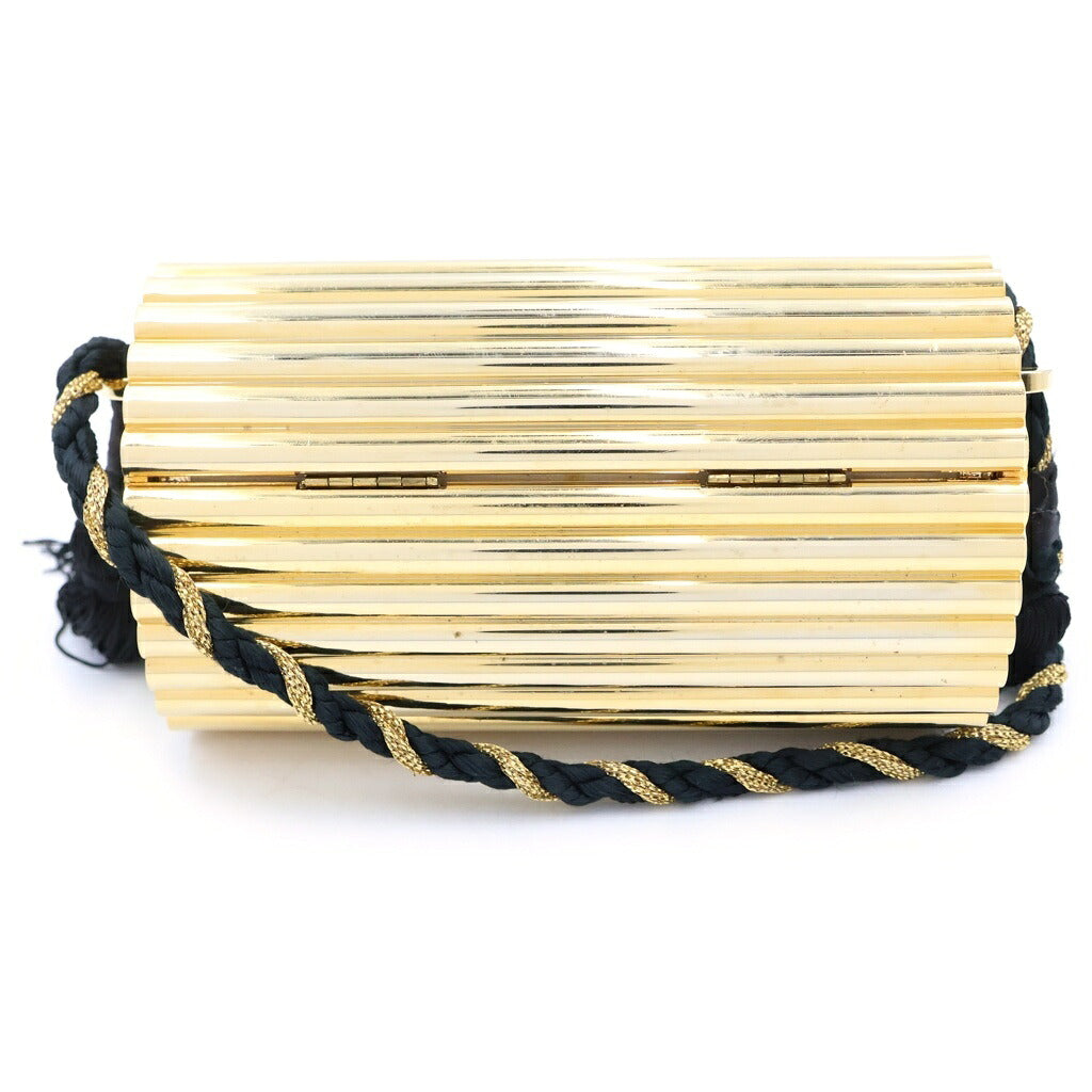 YVES SAINT LAURENT(イヴサンローラン) カサンドラロゴ パーティ タッセル ショルダーバッグ メッキ ゴールド