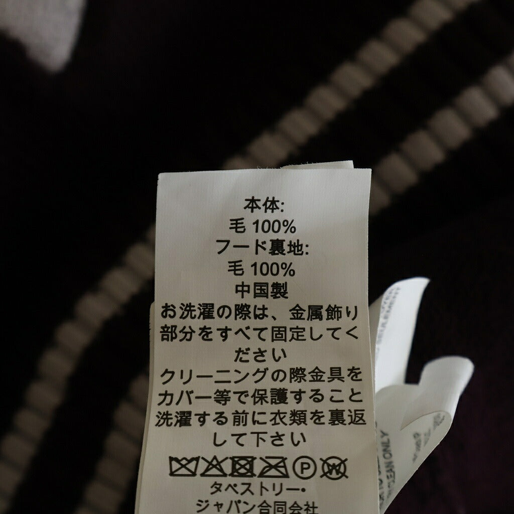 COACH(コーチ) ロゴ刺繍セーラーカラー ジップアップニットパーカー カーディガン ボルドー ワインレッド 132154