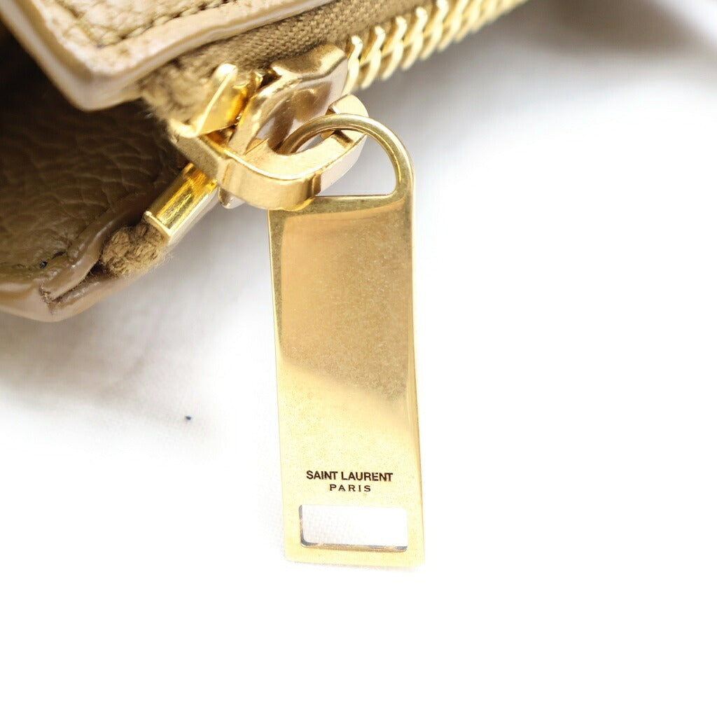SAINT LAURENT PARIS(サンローランパリ) サウス サック・ド・ジュール 2WAYハンドバッグ ショルダーバッグ トートバッグ ブラウン レザー 480583 ゴールド金具