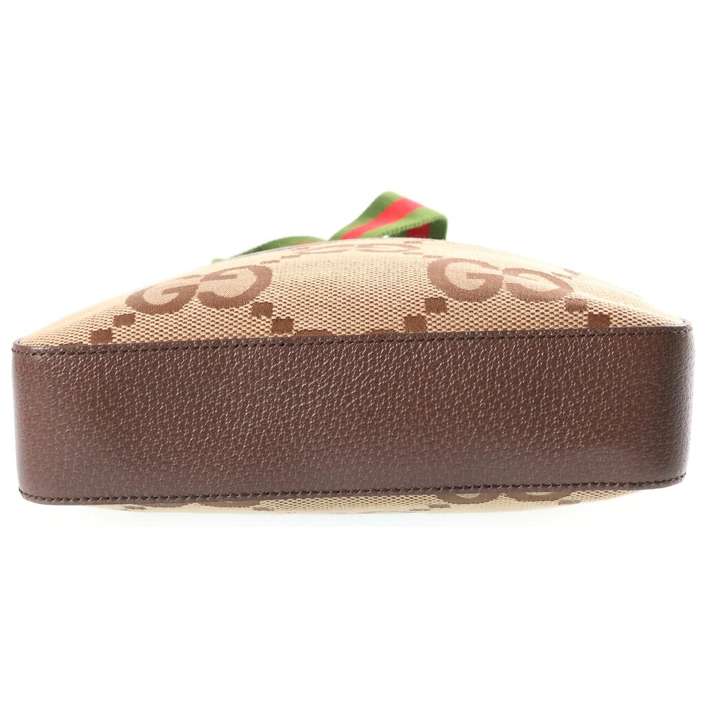 GUCCI(グッチ) ジャンボGG シェリーライン メッセンジャーバッグ ショルダーバッグ キャンバス×レザー ベージュ×ブラウン 675891