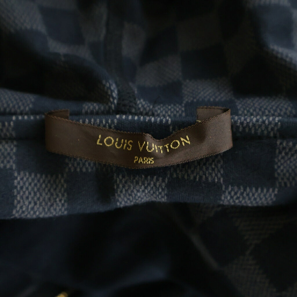 LOUIS VUITTON(ルイヴィトン) ジップアップ パーカー フーディ ダミエ コットン ブラック