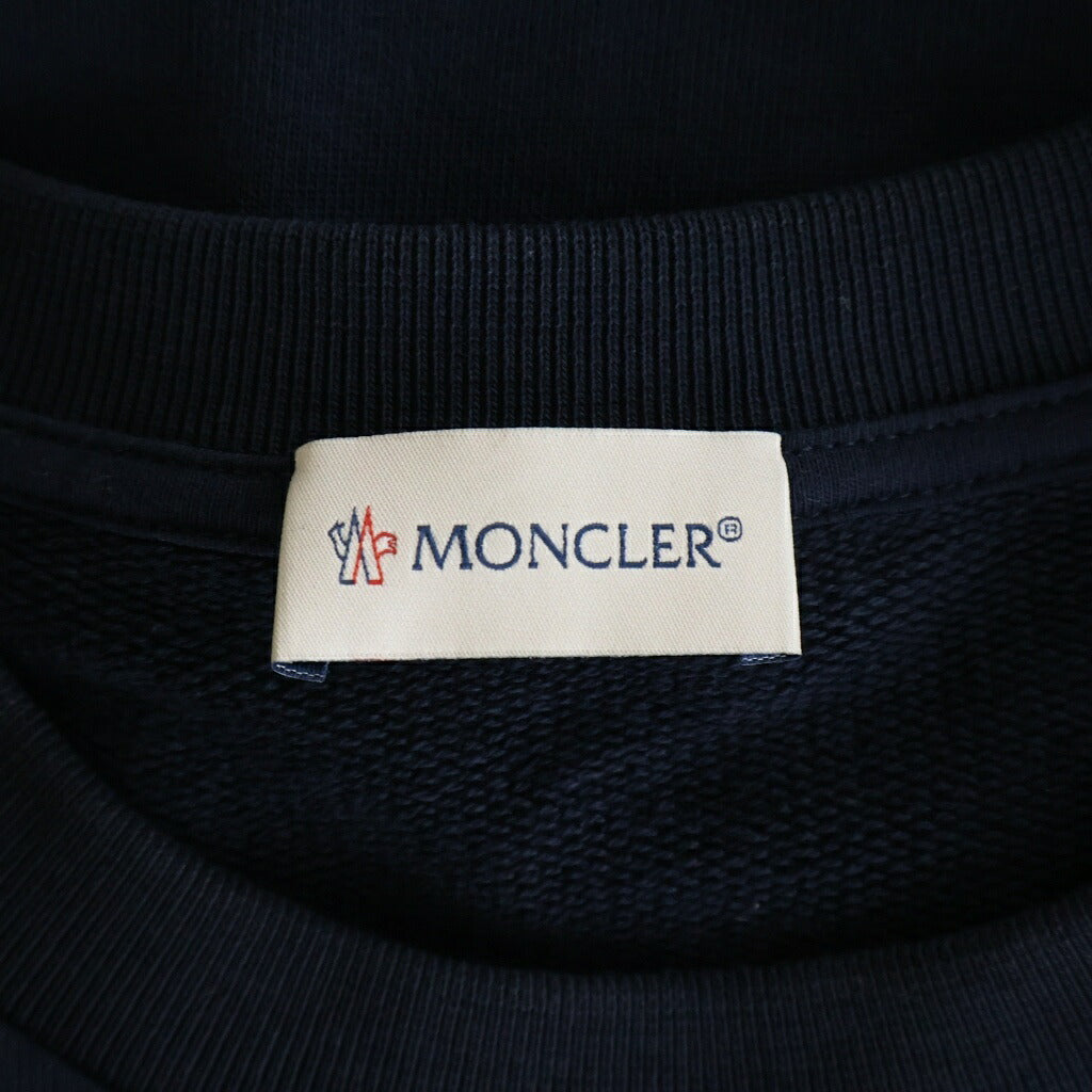 MONCLER(モンクレール) ロゴ スウェット トレーナー クルーネック トップス コットン ネイビー H109 8G00014809KR