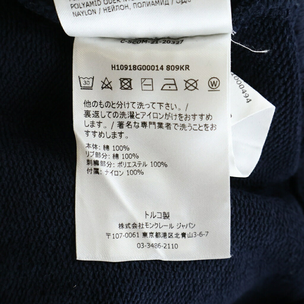 MONCLER(モンクレール) ロゴ スウェット トレーナー クルーネック トップス コットン ネイビー H109 8G00014809KR