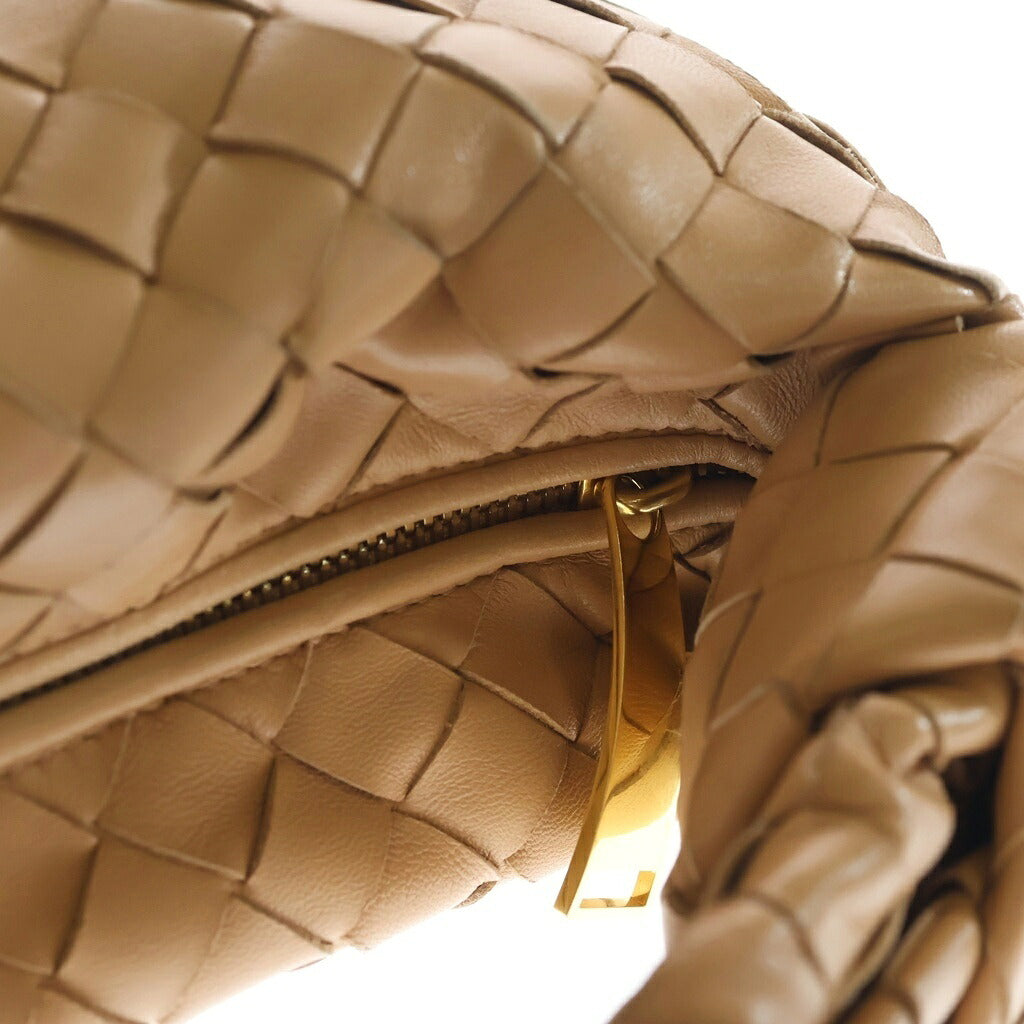 BOTTEGA VENETA(ボッテガヴェネタ) イントレチャート ミニジョディ レザー ハンドバッグ ベージュ ゴールド金具