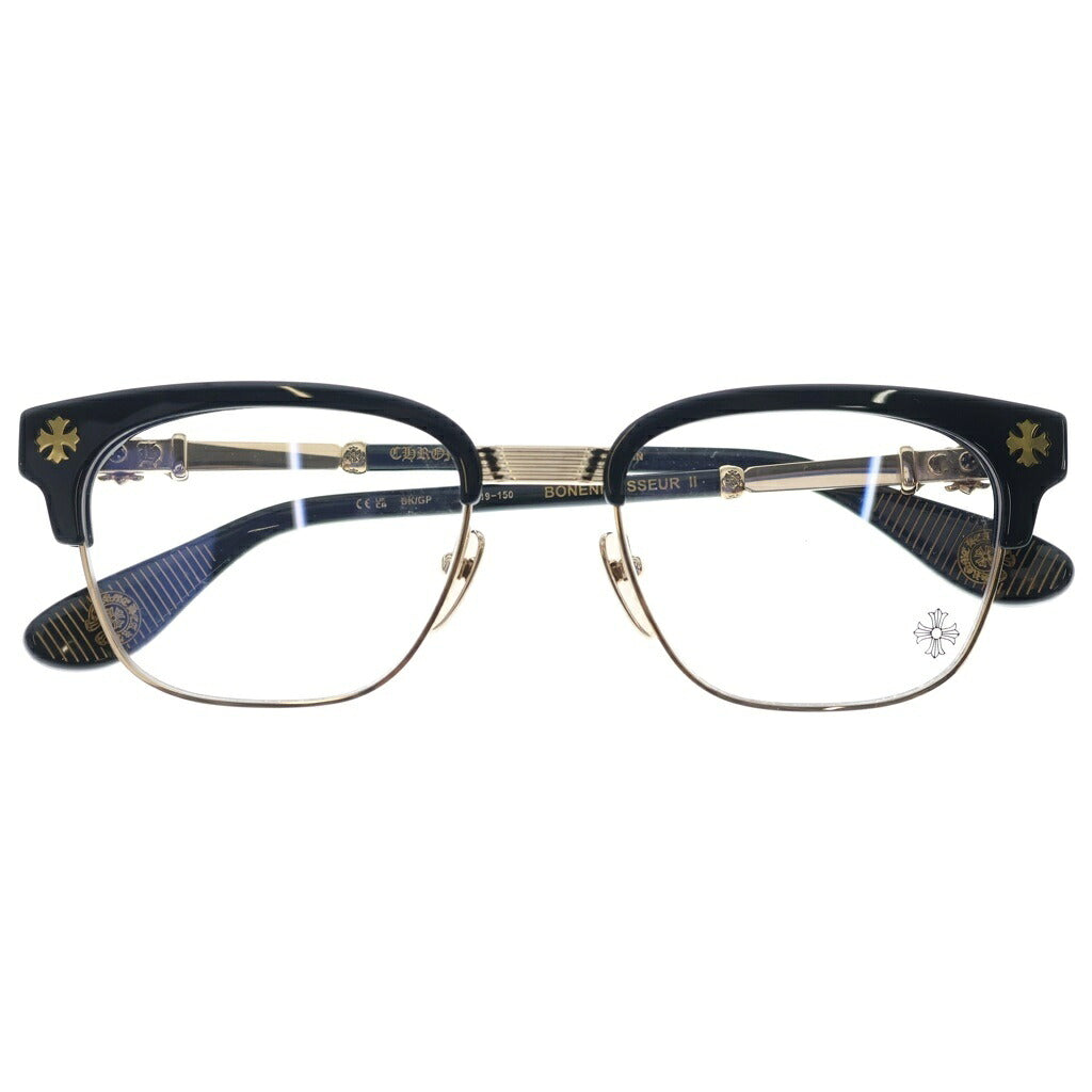 CHROME HEARTS(クロムハーツ) BONENNOISSEUR II サングラス メガネ アイウェア ブラック×ゴールド