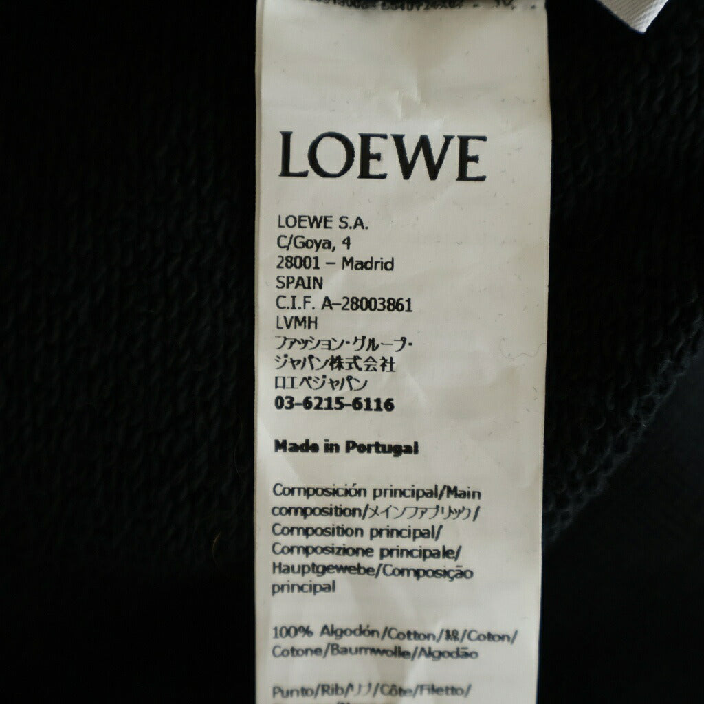 LOEWE(ロエベ) PUMP HOODIE パンプス ロゴプリント プルオーバー スウェット パーカー フーディー ブラック S540Y24X07