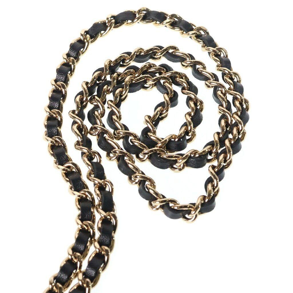 CHANEL(シャネル) マトラッセ ミニ トレンディCC チェーンショルダーポーチ ブラック ラムスキン ゴールド金具 A81633 31番台