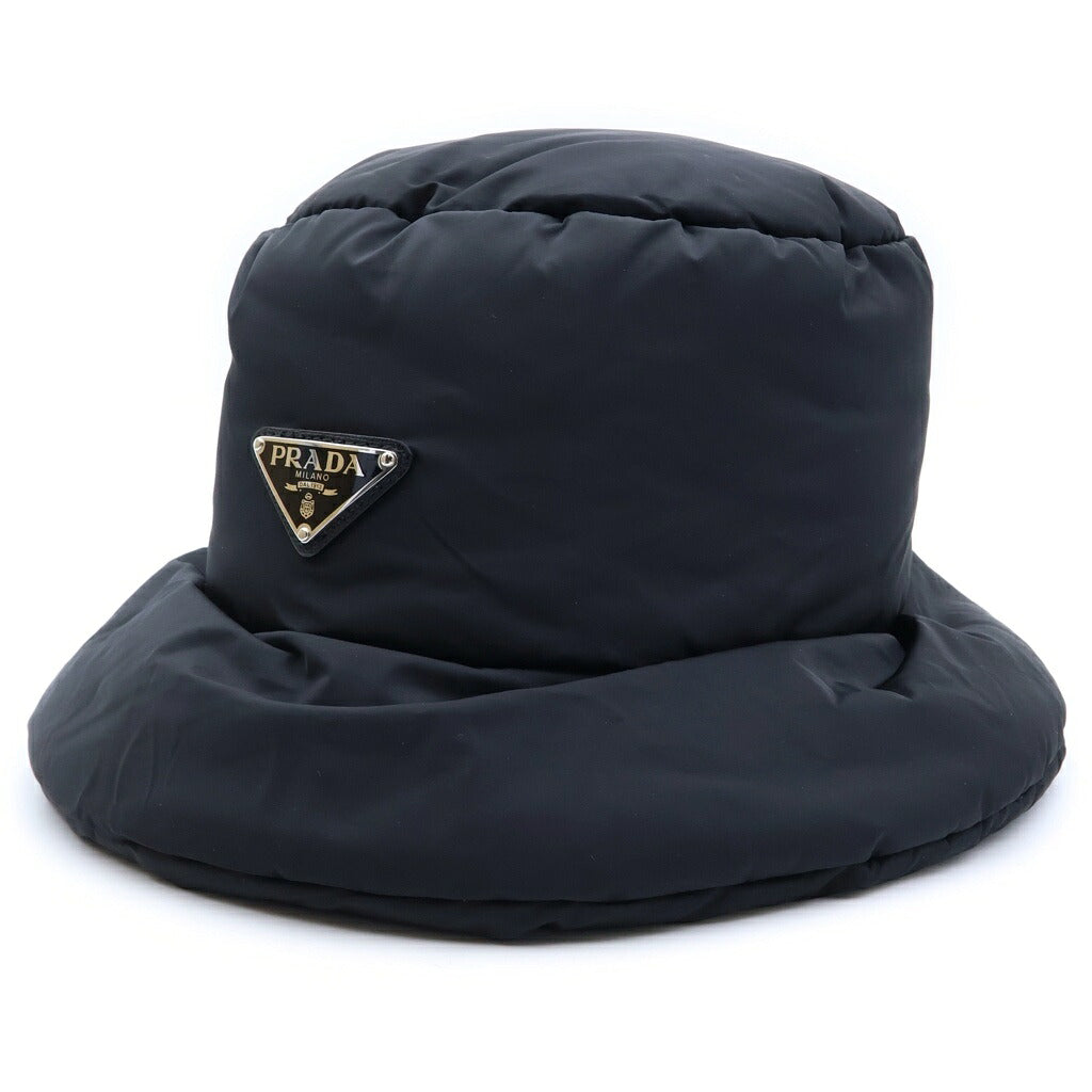PRADA(プラダ) Re-Nylon リナイロントライアングルロゴ バケットハット ブラック ナイロン 帽子 2HC248