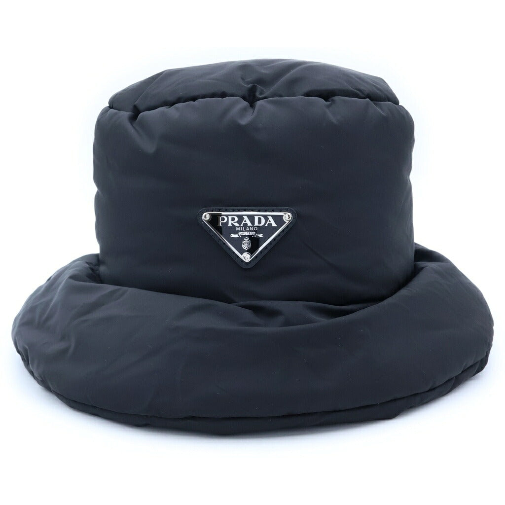 PRADA(プラダ) Re-Nylon リナイロントライアングルロゴ バケットハット ブラック ナイロン 帽子 2HC248
