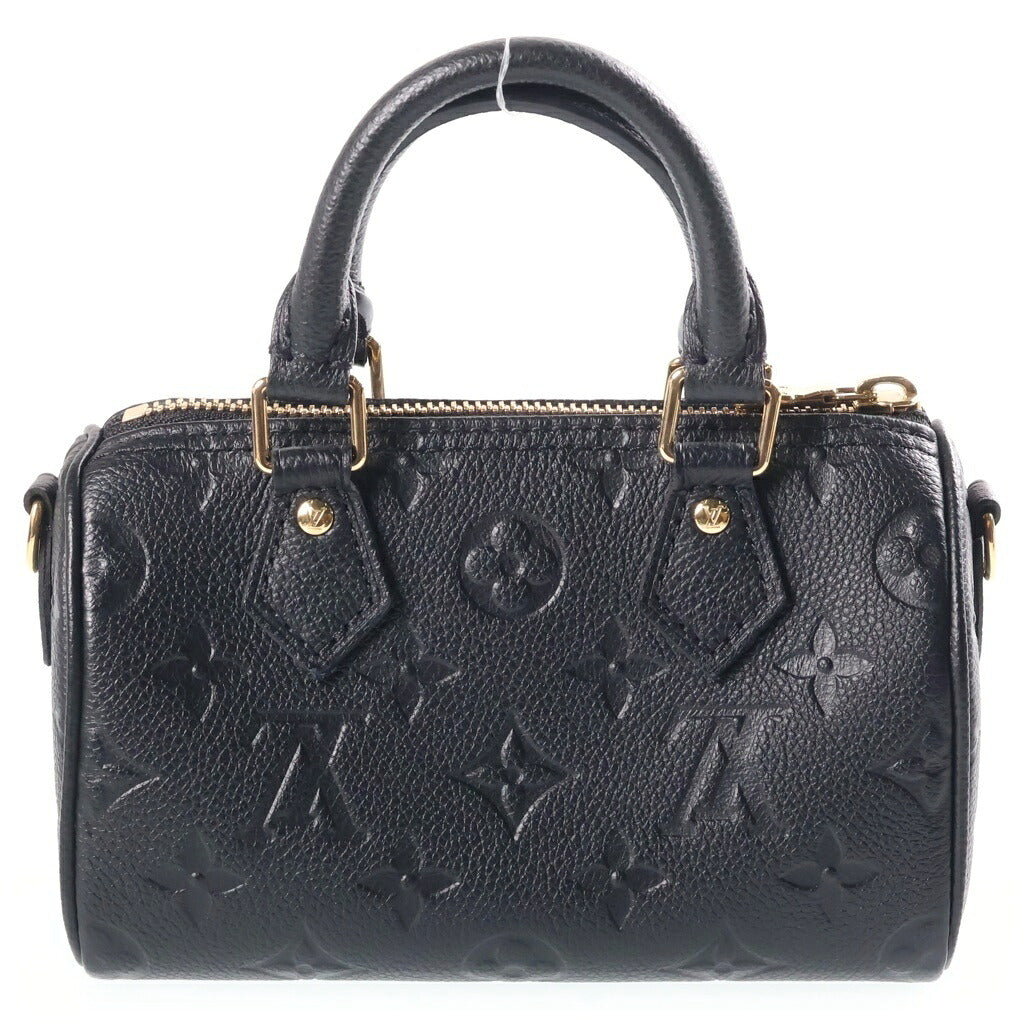 LOUIS VUITTON(ルイヴィトン) モノグラムアンプラント ナノ・スピーディ ノワール 2wayハンドバッグ レザー RFID M82450