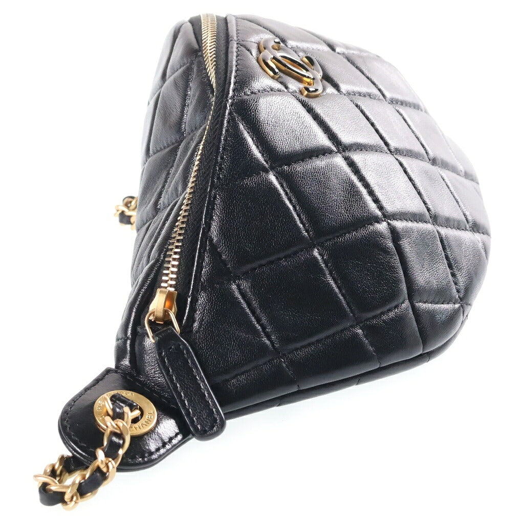 CHANEL(シャネル) マトラッセ ココマーク チェーンバムバッグ ショルダーバッグ ブラック AP3761