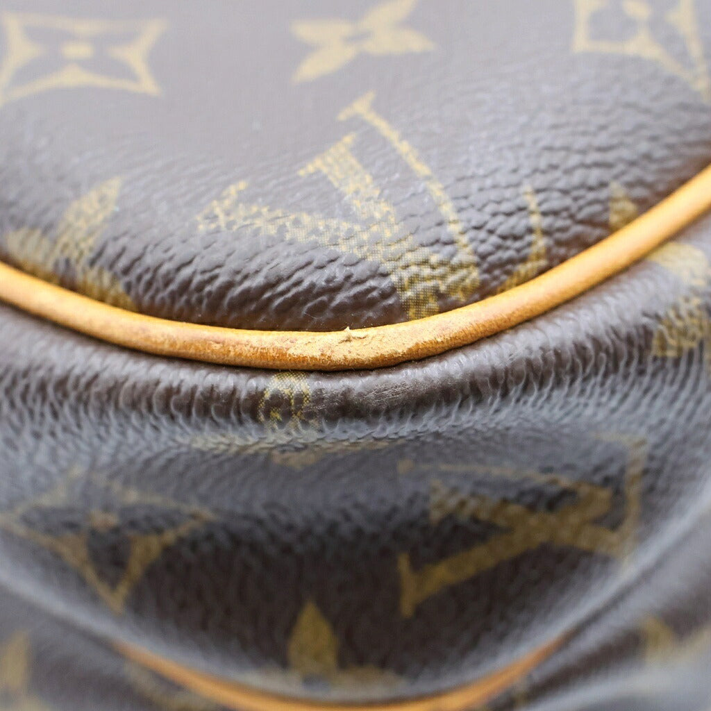 LOUIS VUITTON(ルイヴィトン) モノグラム リポーターPM ショルダーバッグ ブラウン レザー×PVC M45254 ゴールド金具