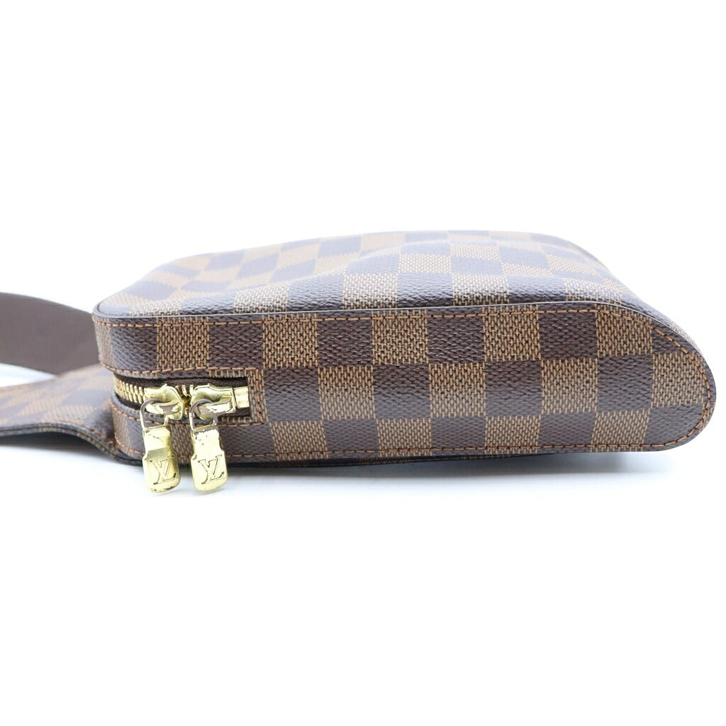 LOUIS VUITTON(ルイヴィトン) ダミエ ジェロニモス ショルダーバッグ ボディバッグ ウエストバッグ ブラウン レザー×PVC N51994 ゴールド金具