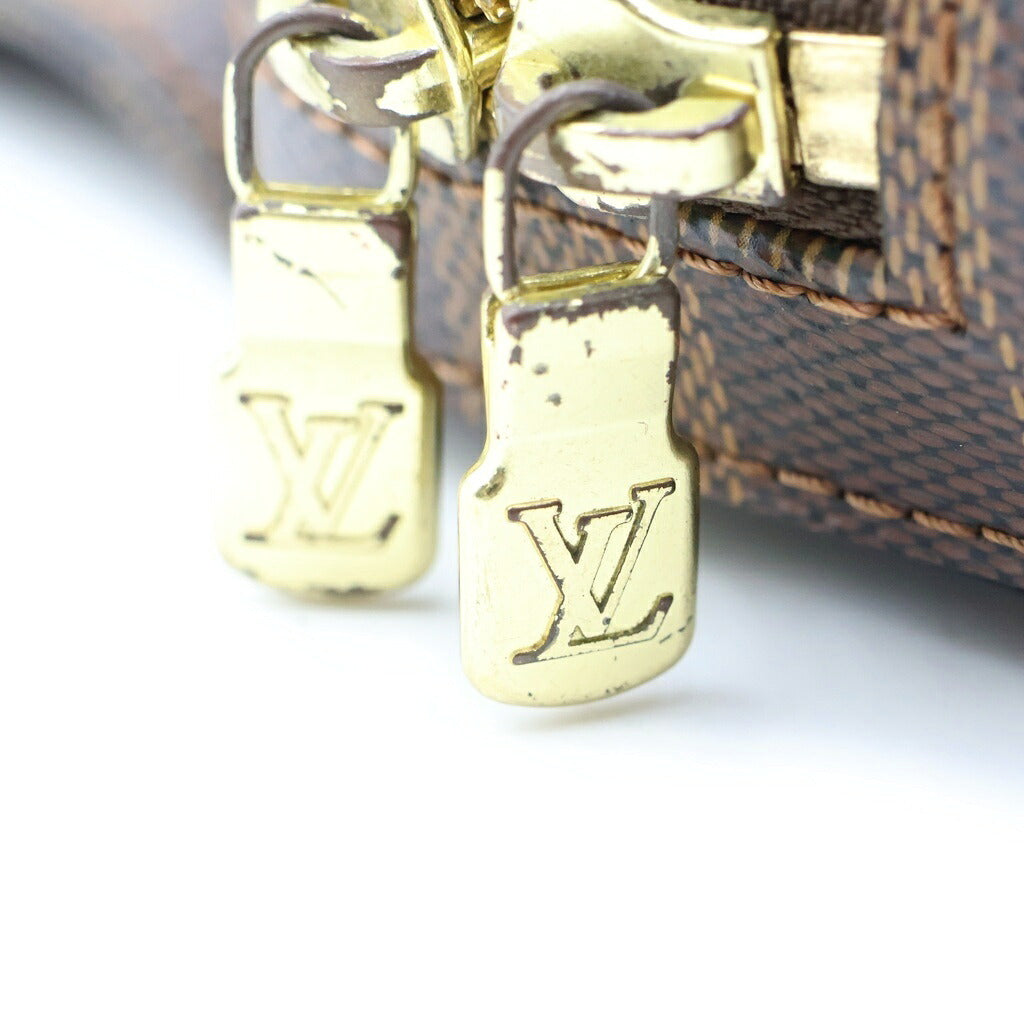 LOUIS VUITTON(ルイヴィトン) ダミエ ジェロニモス ショルダーバッグ ボディバッグ ウエストバッグ ブラウン レザー×PVC N51994 ゴールド金具