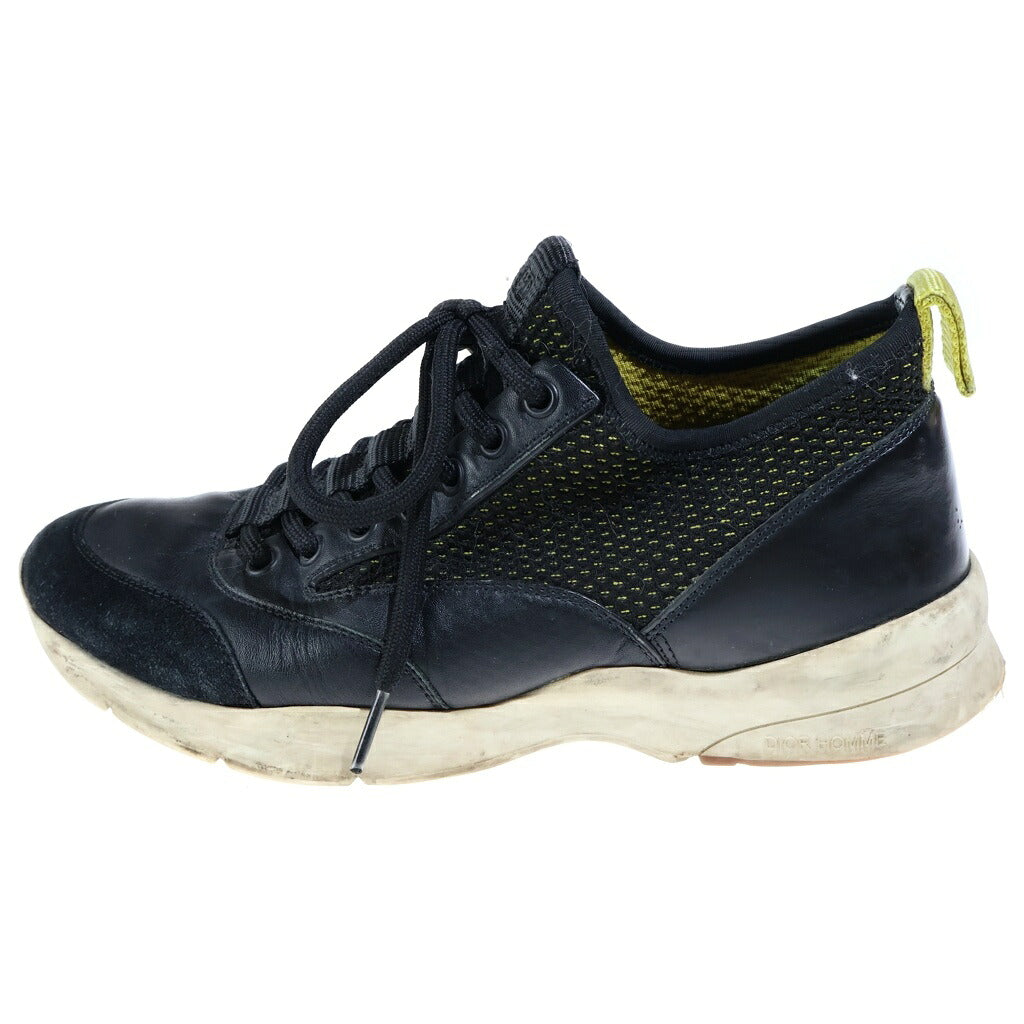 Christian Dior(クリスチャンディオール) 17AW Dior Homme ディオールオム KRIS VAN ASSCHE レザー スウェード メッシュ ローカット スニーカー ブラック