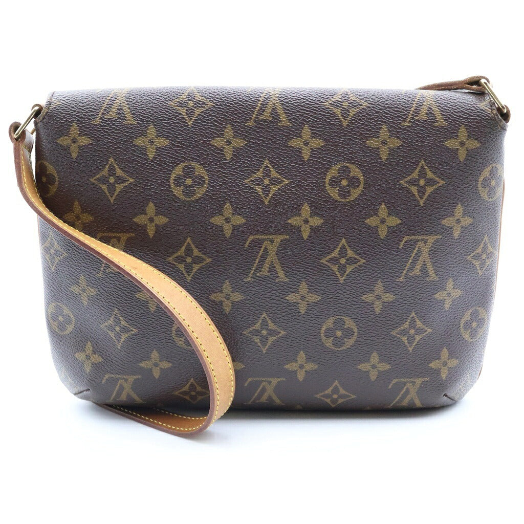 LOUIS VUITTON(ルイヴィトン) モノグラム ミュゼットタンゴ ショルダーバッグ ブラウン レザー×PVC M51257 ゴールド金具