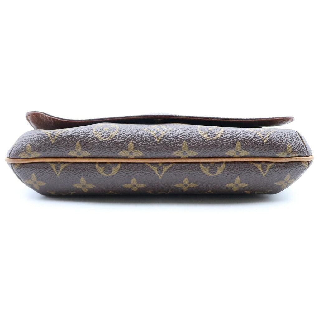 LOUIS VUITTON(ルイヴィトン) モノグラム ミュゼットタンゴ ショルダーバッグ ブラウン レザー×PVC M51257 ゴールド金具