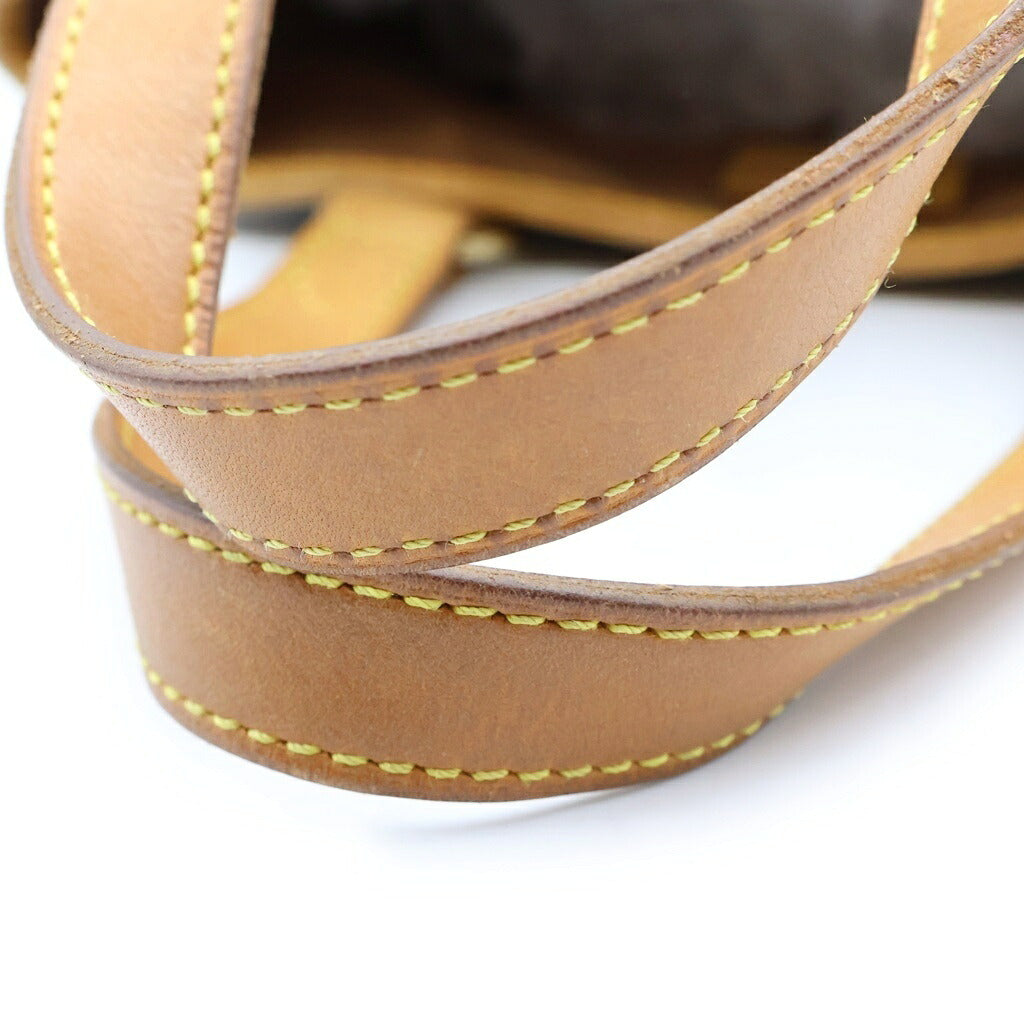 LOUIS VUITTON(ルイヴィトン) ノグラム バティニョール ハンドバッグ ミニトートバッグ ブラウン レザー×PVC M51156 ゴールド金具